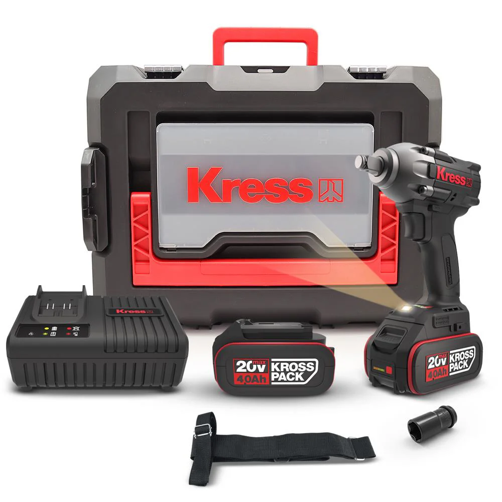 Kress KUB30.2 20Volt/4.0Ah. Li-ion Çift Akülü 300Nm Kömürsüz Profesyonel Şarjlı Somun Sıkma Kress KUB30.2 20Volt/4.0Ah. Li-ion Çift Akülü 300Nm Kömürsüz Profesyonel Şarjlı Somun Sıkma