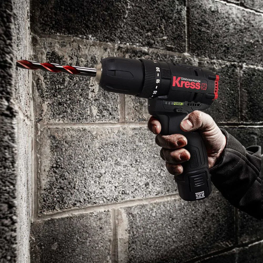 Kress KUC12 12Volt/2.0Ah Li-ion Çift Akülü Kömürsüz Profesyonel Şarjlı Darbeli Matkap Kress KUC12 12Volt/2.0Ah Li-ion Çift Akülü Kömürsüz Profesyonel Şarjlı Darbeli Matkap
