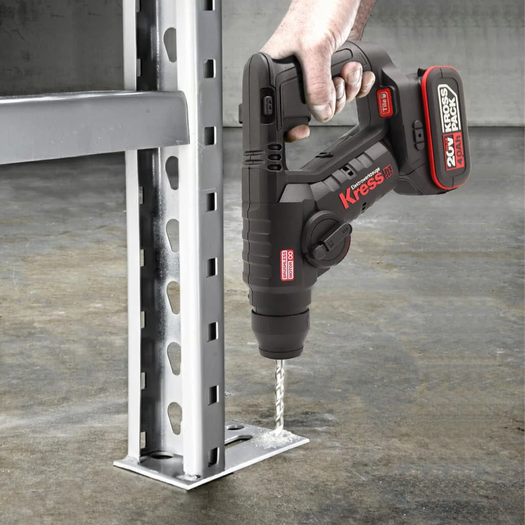 Kress KUC50.2 20Volt/4.0Ah. Li-ion Çift Akülü Kömürsüz 1.7J Profesyonel SDS-Plus Pnömatik Matkap + 10mm Mandren Kress KUC50.2 20Volt/4.0Ah. Li-ion Çift Akülü Kömürsüz 1.7J Profesyonel SDS-Plus Pnömatik Matkap + 10mm Mandren