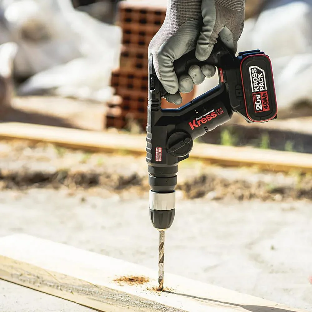 Kress KUC50.2 20Volt/4.0Ah. Li-ion Çift Akülü Kömürsüz 1.7J Profesyonel SDS-Plus Pnömatik Matkap + 10mm Mandren Kress KUC50.2 20Volt/4.0Ah. Li-ion Çift Akülü Kömürsüz 1.7J Profesyonel SDS-Plus Pnömatik Matkap + 10mm Mandren