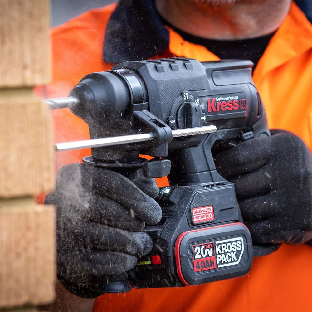 Kress KUC60.2 20Volt 4.0Ah. 2.0J Li-ion Çift Akülü Kömürsüz Profesyonel SDS-Plus Pnömatik Kırıcı/Delici Kress KUC60.2 20Volt 4.0Ah. 2.0J Li-ion Çift Akülü Kömürsüz Profesyonel SDS-Plus Pnömatik Kırıcı/Delici