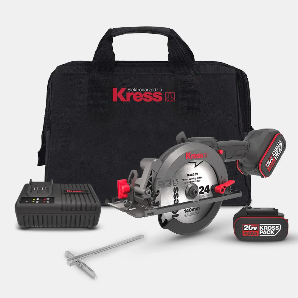 Kress KUE11 20Volt 4.0Ah. Li-ion 140MM Çift Akülü Kömürsüz Profesyonel Çok Amaçlı Daire Testere Kress KUE11 20Volt 4.0Ah. Li-ion 140MM Çift Akülü Kömürsüz Profesyonel Çok Amaçlı Daire Testere
