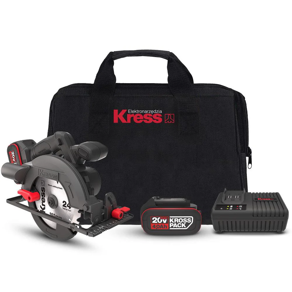 Kress KUE12.1 20Volt 4.0Ah. Li-ion 165MM Çift Akülü Kömürsüz Profesyonel Daire Testere Kress KUE12.1 20Volt 4.0Ah. Li-ion 165MM Çift Akülü Kömürsüz Profesyonel Daire Testere