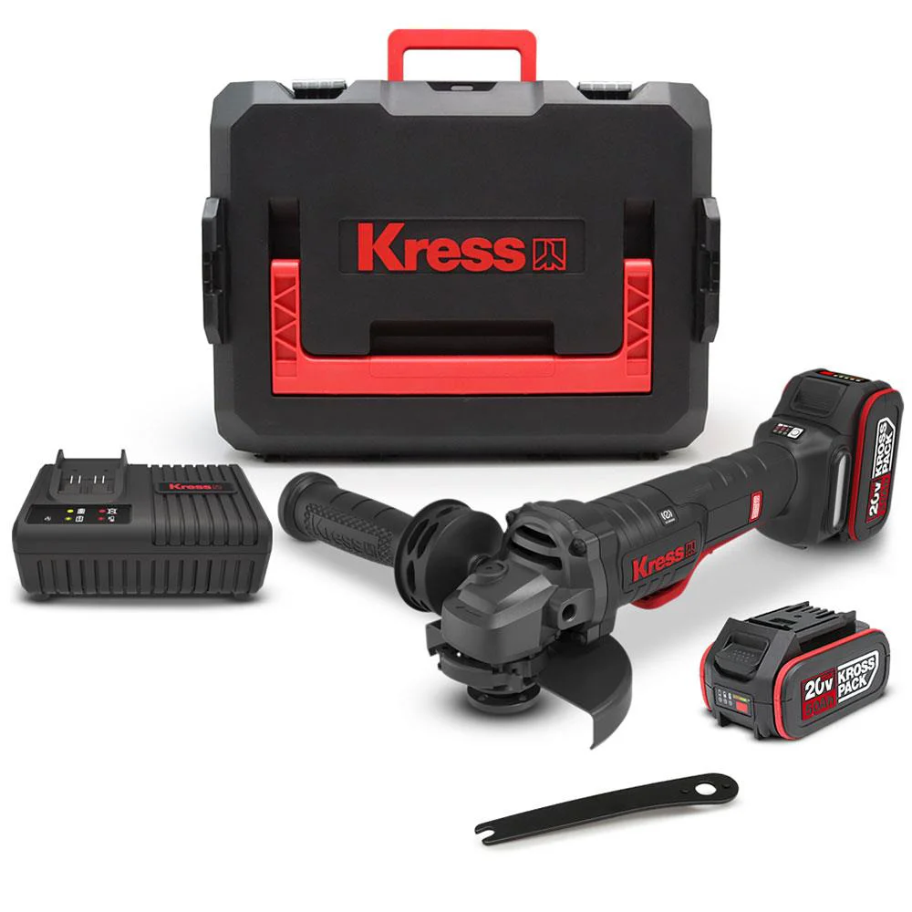 Kress KUH04.1 20Volt 5.0Ah. Li-ion Çift Akülü 125mm Kömürsüz Profesyonel Devir Ayarlı Alttan Tetikli Avuç Taşlama Kress KUH04.1 20Volt 5.0Ah. Li-ion Çift Akülü 125mm Kömürsüz Profesyonel Devir Ayarlı Alttan Tetikli Avuç Taşlama