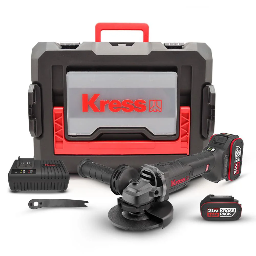 Kress KUH10.2 20Volt 4.0Ah. Li-ion Çift Akülü 125mm Kömürsüz Profesyonel Şarjlı Devir Ayarlı Avuç Taşlama Kress KUH10.2 20Volt 4.0Ah. Li-ion Çift Akülü 125mm Kömürsüz Profesyonel Şarjlı Devir Ayarlı Avuç Taşlama