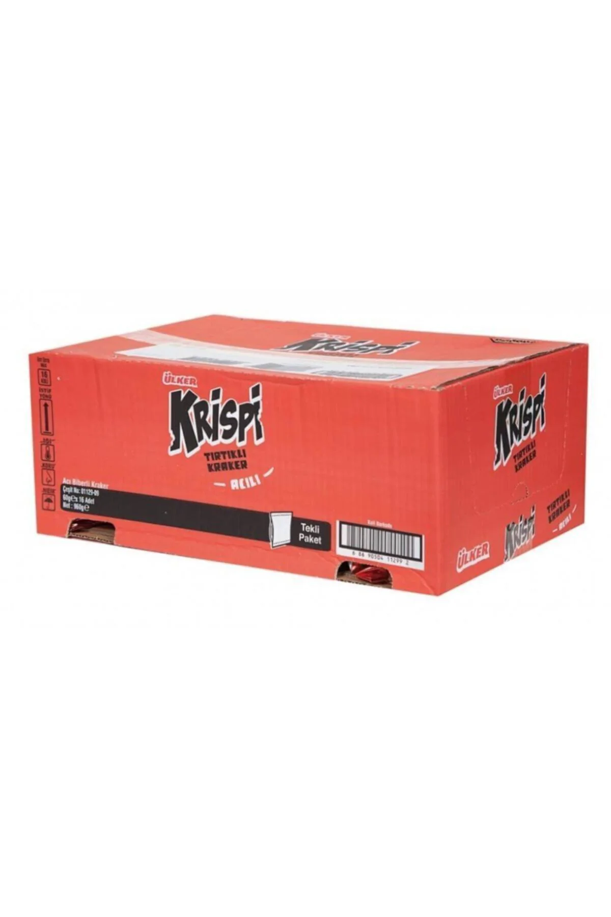 KRİSPİ Tırtıklı Kraker Acılı - 45 gram - 20 Adet