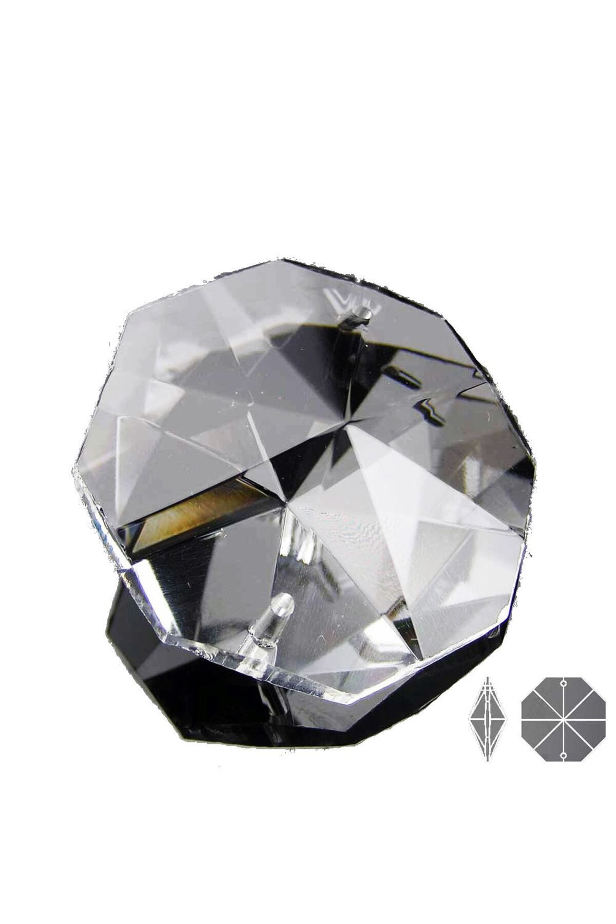 Alvina Aydınlatma Kristal Avize Taşı 100 Adet Octagon Cam 14 Mm