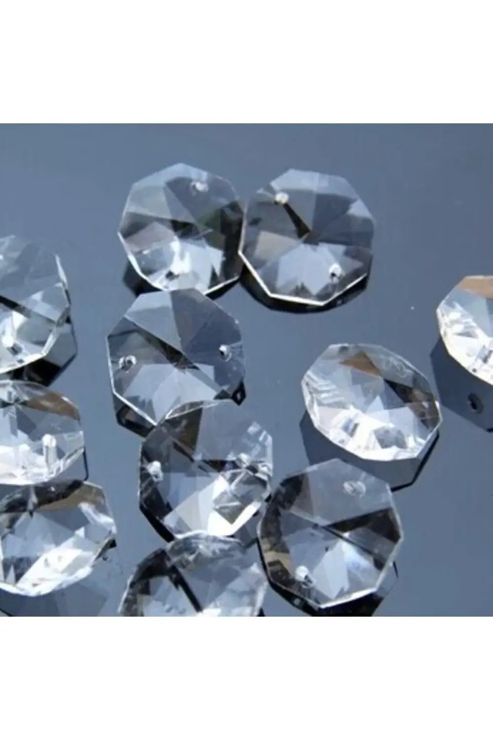 Kristal Avize Taşı 100 Adet Octagon Cam 14 mm