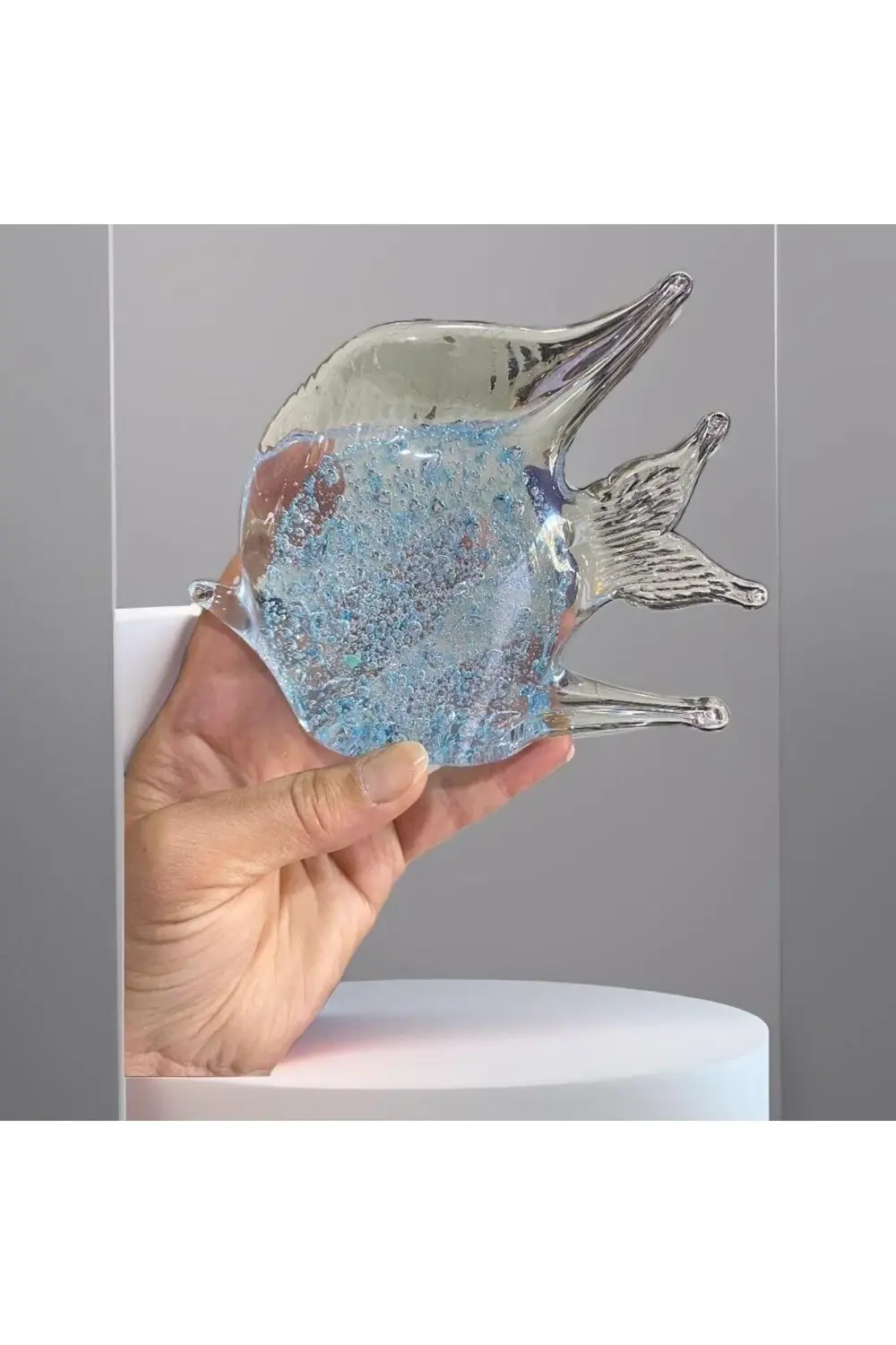 Kristal Cam Küçük Balık Obje