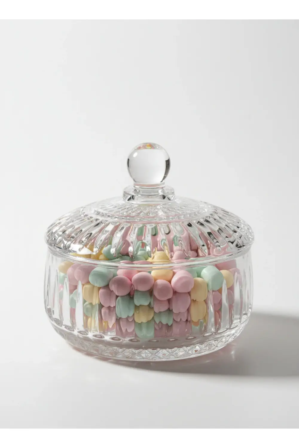 Kristal Cam Şekerlik 350 ml – Kapaklı Hediyelik Lokumluk ve Dekor