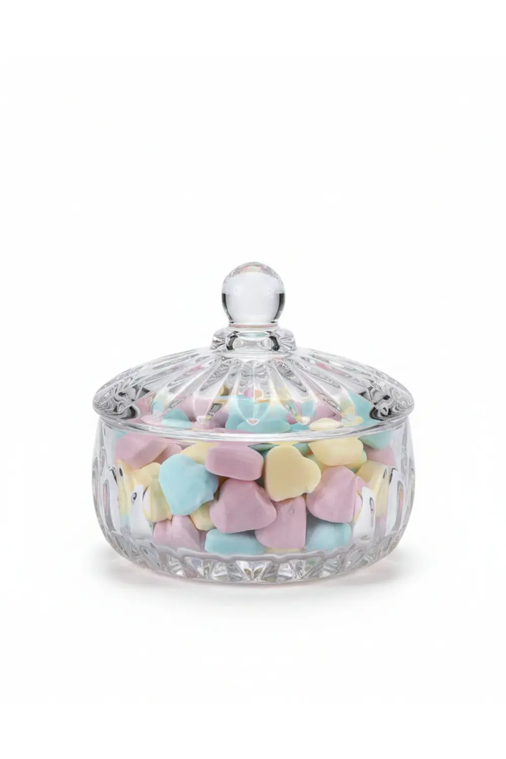 Kristal Cam Şekerlik 350 ml – Kapaklı Hediyelik Lokumluk ve Dekor