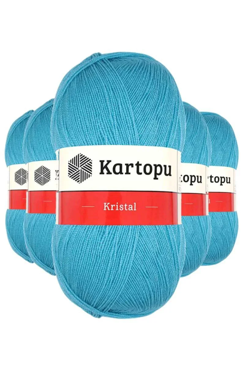 Kristal Çift Katlı El Örgü Lif İpi Turkuaz K515 - 5'li Paket, %100 Akrilik, İpek Doku Fiyatı, Yorumları ve Özellikleri