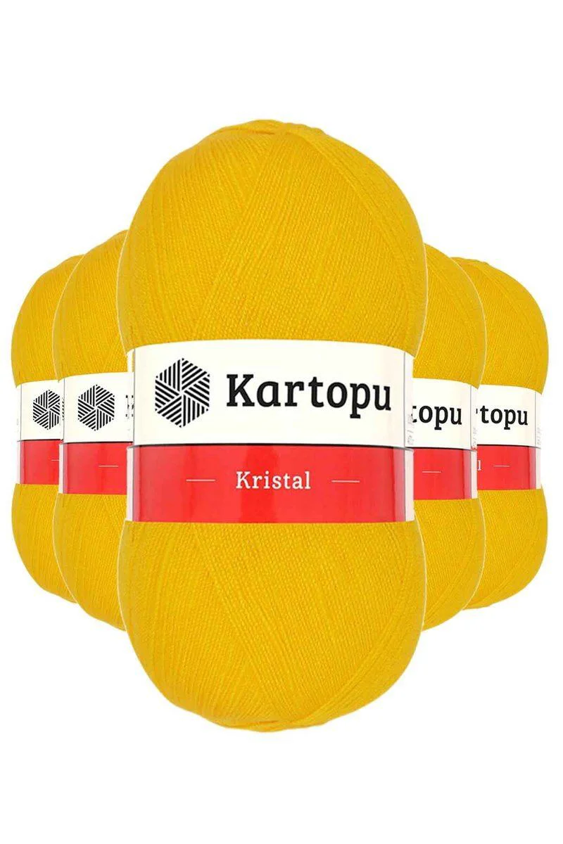 Kristal Çift Katlı El Örgü İpi Koyu Sarı – 5’li Paket, İpeksi Doku, En İnce Kalite Fiyatı, Yorumları ve Özellikleri