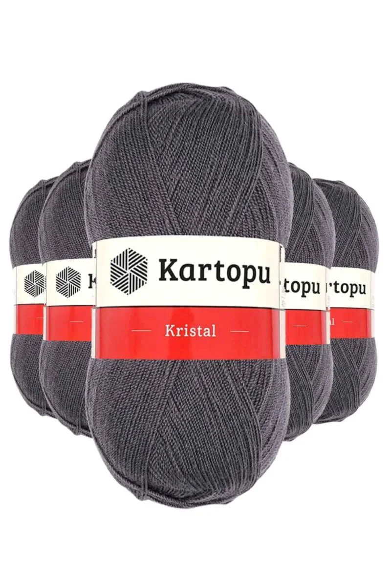 Kristal Çift Katlı El Örgü İpi Kömür Gri 5'li Set - İpeksi Doku, Uzun Ömürlü Örgüler Fiyatı, Yorumları ve Özellikleri
