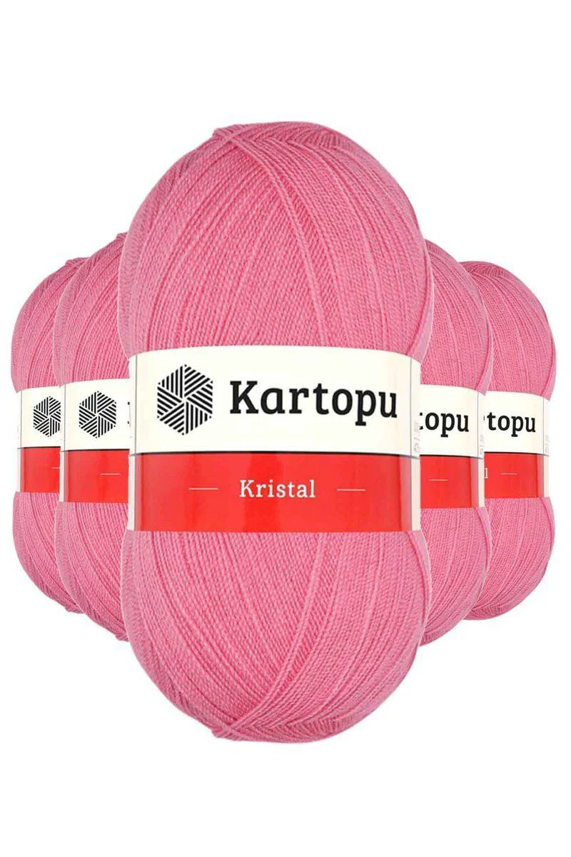Kristal Çift Katlı El Örgü İpi Koyu Pembe – 5’li Paket | En İnce Akrilik İplik Fiyatı, Yorumları ve Özellikleri