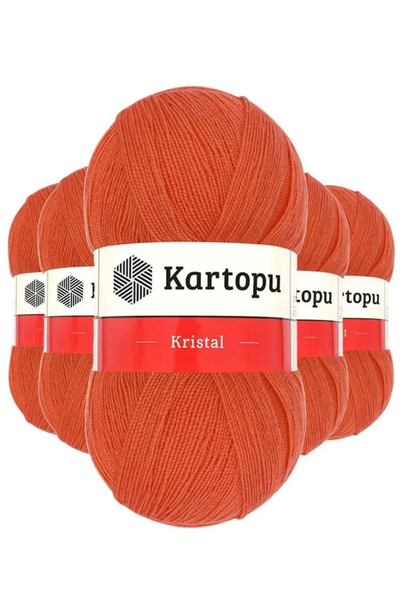 Kristal Çift Katlı El Örgü İpi Narenciye K1212 - 5'li Paket | Kartopu İpi Fiyatı, Yorumları ve Özellikleri