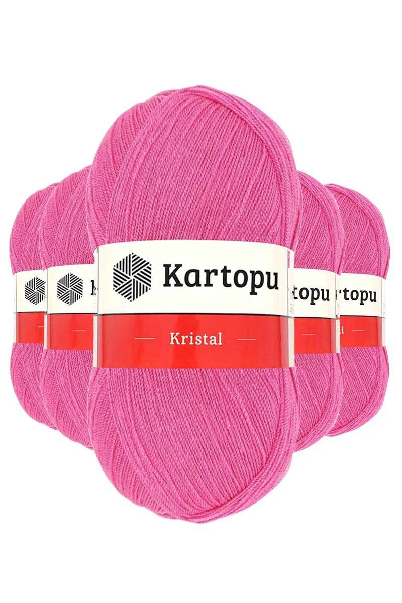 Kristal Çift Katlı El Örgü Lif İpi Şeker Pembe – 5'li Paket, %100 Akrilik, 900mt Tek Kat Fiyatı, Yorumları ve Özellikleri