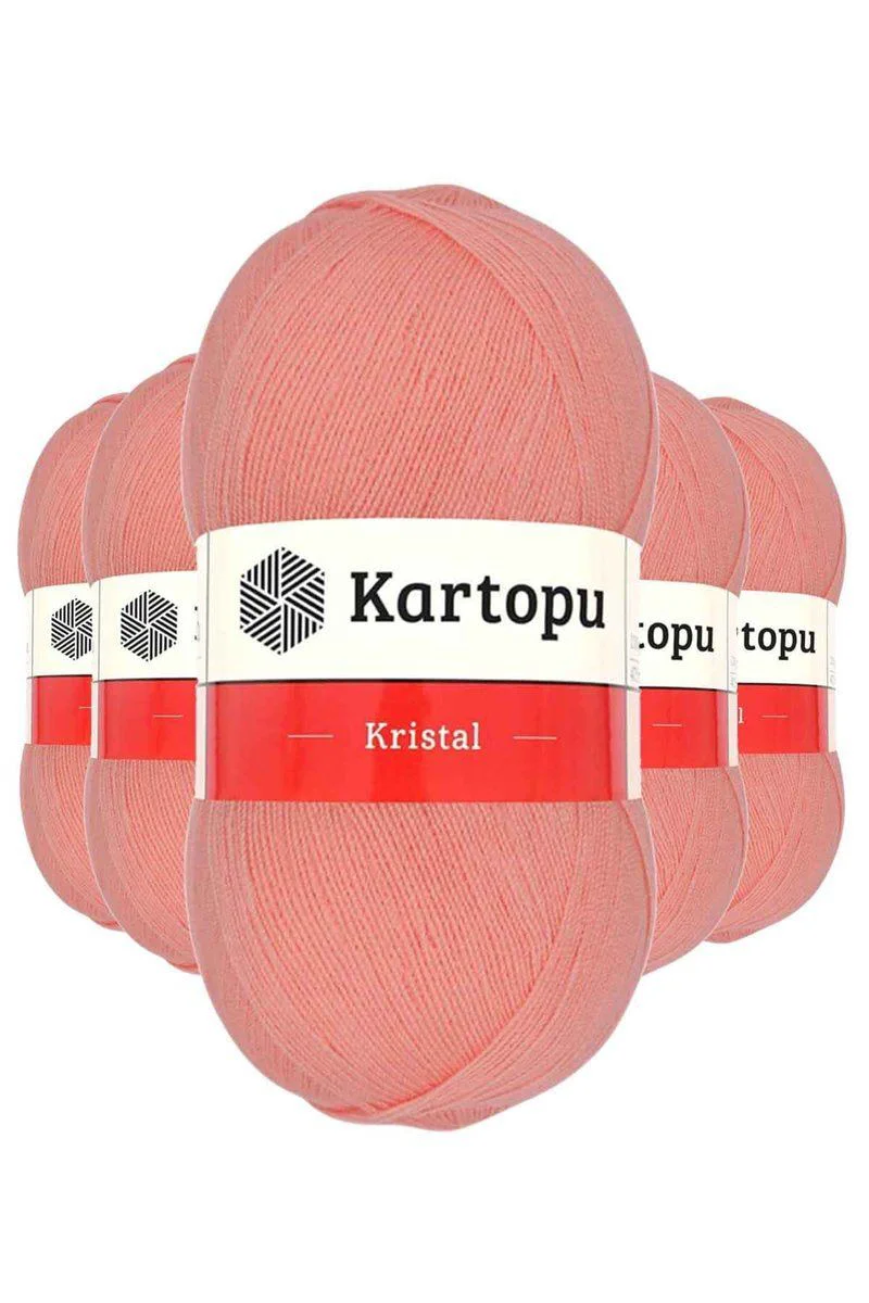 Kristal Çift Katlı El Örgü İpi Koyu Somon 5'li Paket – İpeksi Doku & Uzun Ömür Fiyatı, Yorumları ve Özellikleri