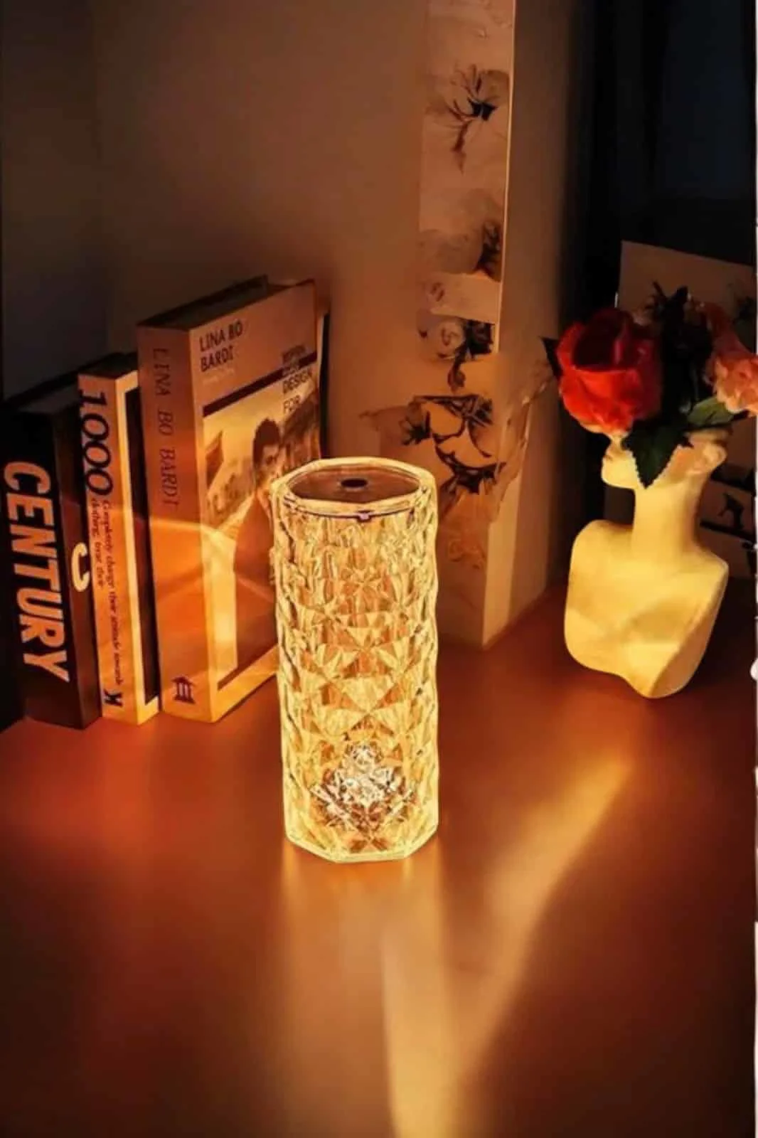 Kristal Dokunmatik Ve Kumandalı Masa Ve Gece lambasI