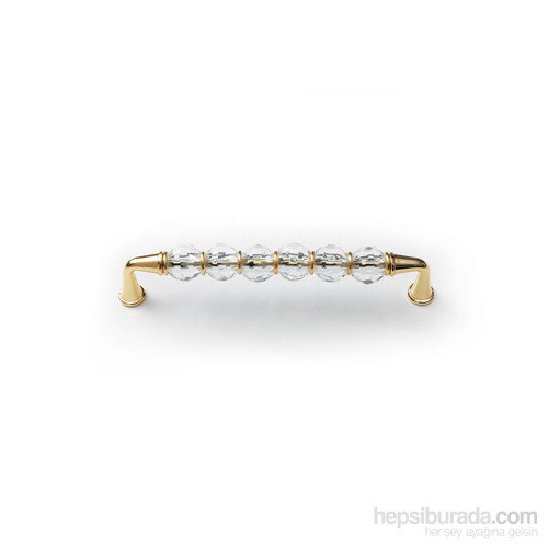 Kristal Dolap Çekmece Kulp Tutucu Altın 160mm