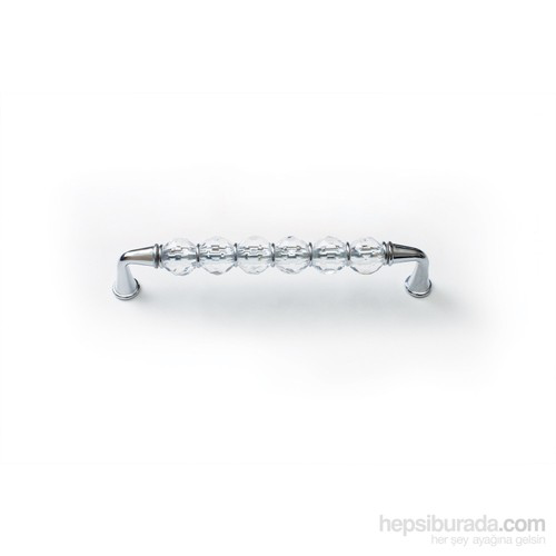 Kristal Dolap Çekmece Kulp Tutucu Krom 160mm