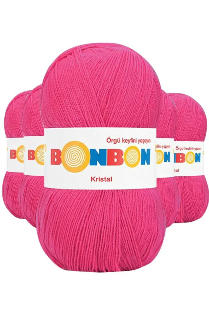 Kristal El Örgü Lif İpi Koyu Pembe 5'li Paket - %100 Akrilik Örgü İpi Fiyatı, Yorumları ve Özellikleri