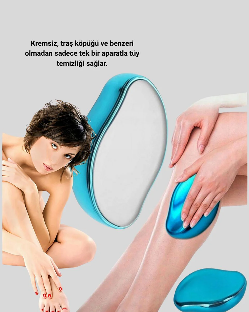 Kristal Epilatör - Acısız Tüy Alma ve Topuk Bakım Aparatı, Ölü Deri Temizleme
