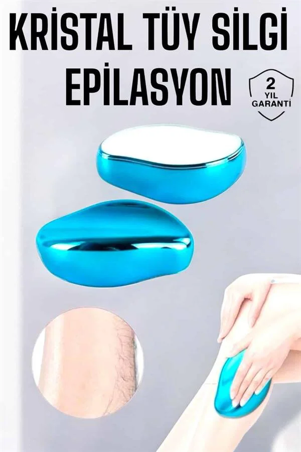 Kristal Epilatör - Yıkanabilir Bacak ve Kol Tüy Silgi | Evde Hızlı ve Ağrısız Epilasyon