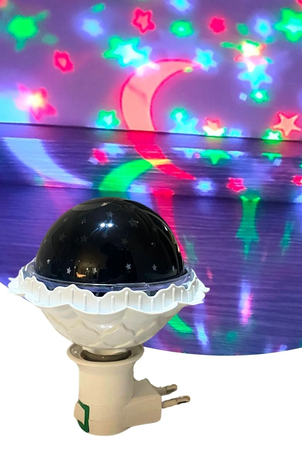 Kristal Gökyüzü Modlu Yıldızlı Hareketli 360 Derece Dönen Kristal Led Ampül