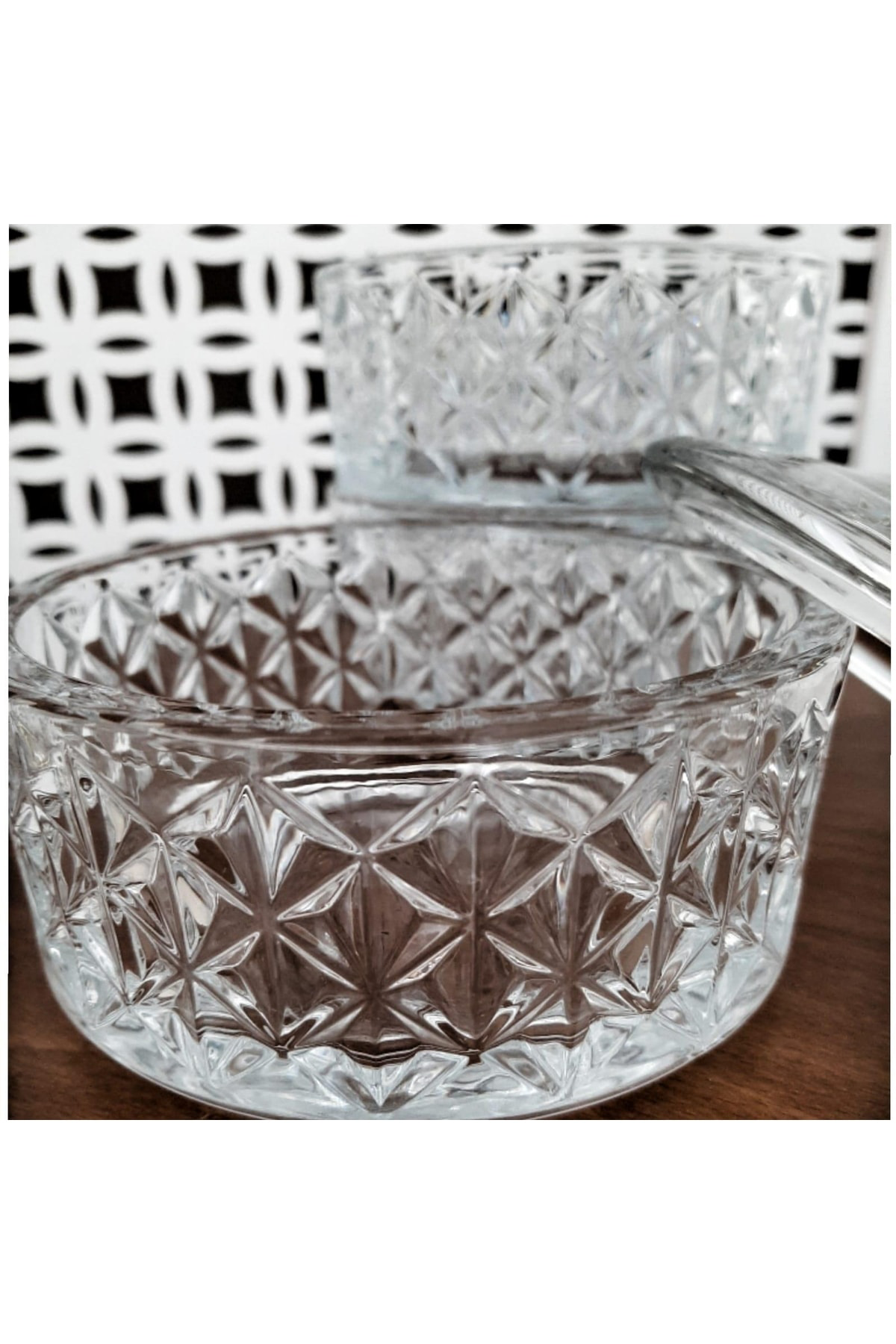 Kristal Lüx Cam 3 Katlı Kurabiyelik 28x12 Cm