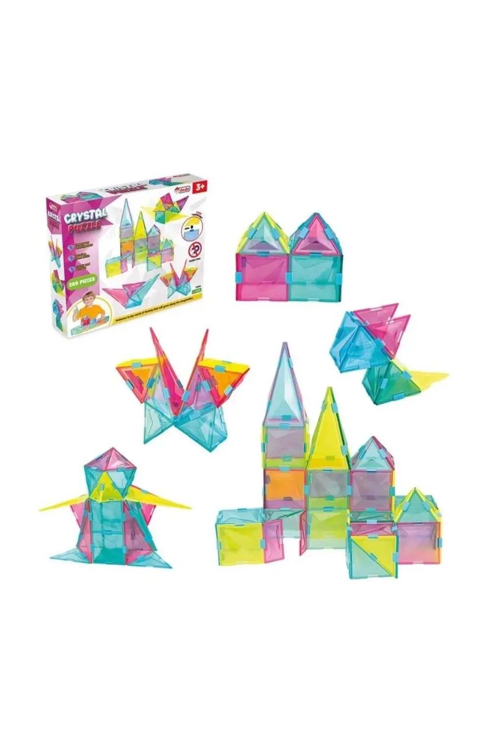 Kristal Puzzle 200 Parça Oyun Seti (Manyetik Değildir)