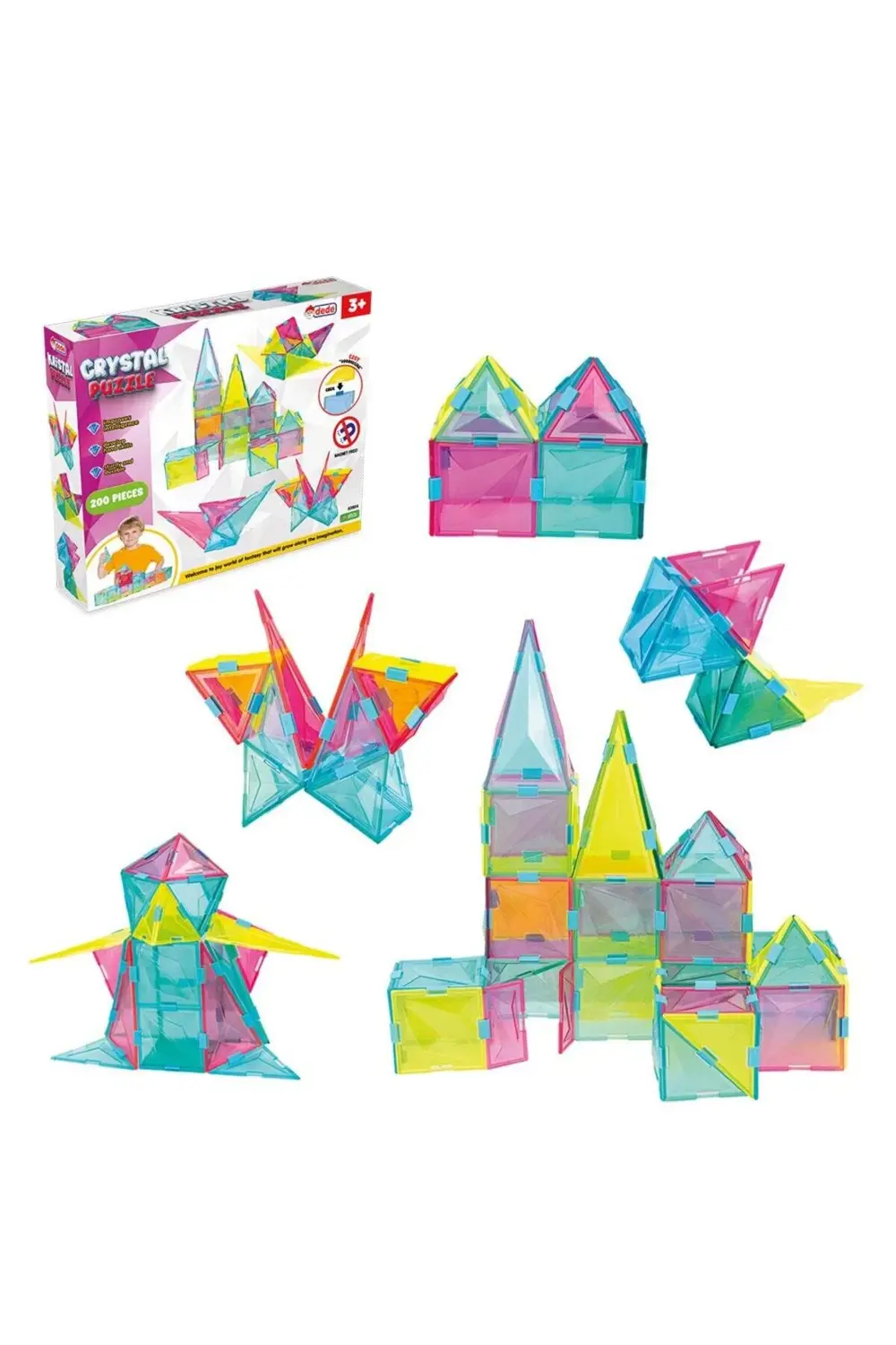 Kristal Puzzle 200 Parça Oyun Seti (Manyetik Değildir)