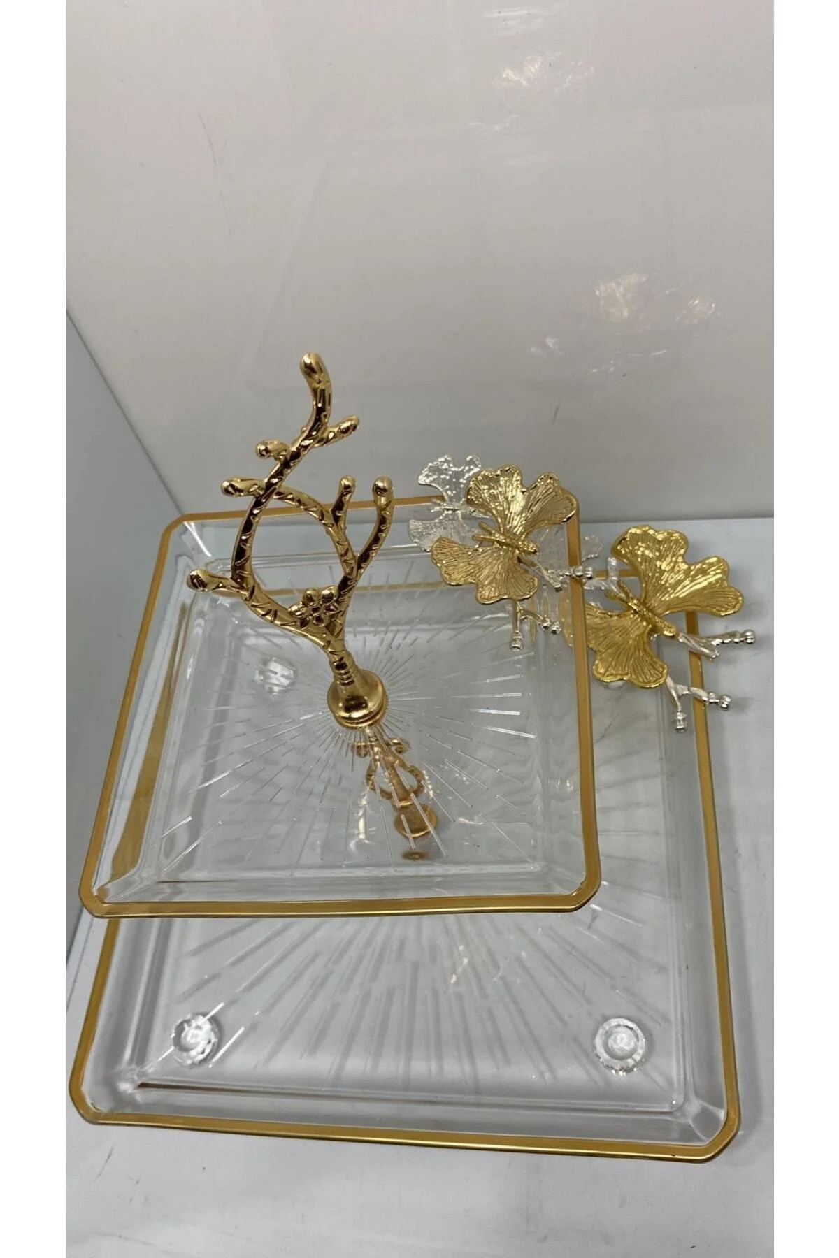 Kristal (Rona Konyak) Kahve Yanı Ayaklı Bardak