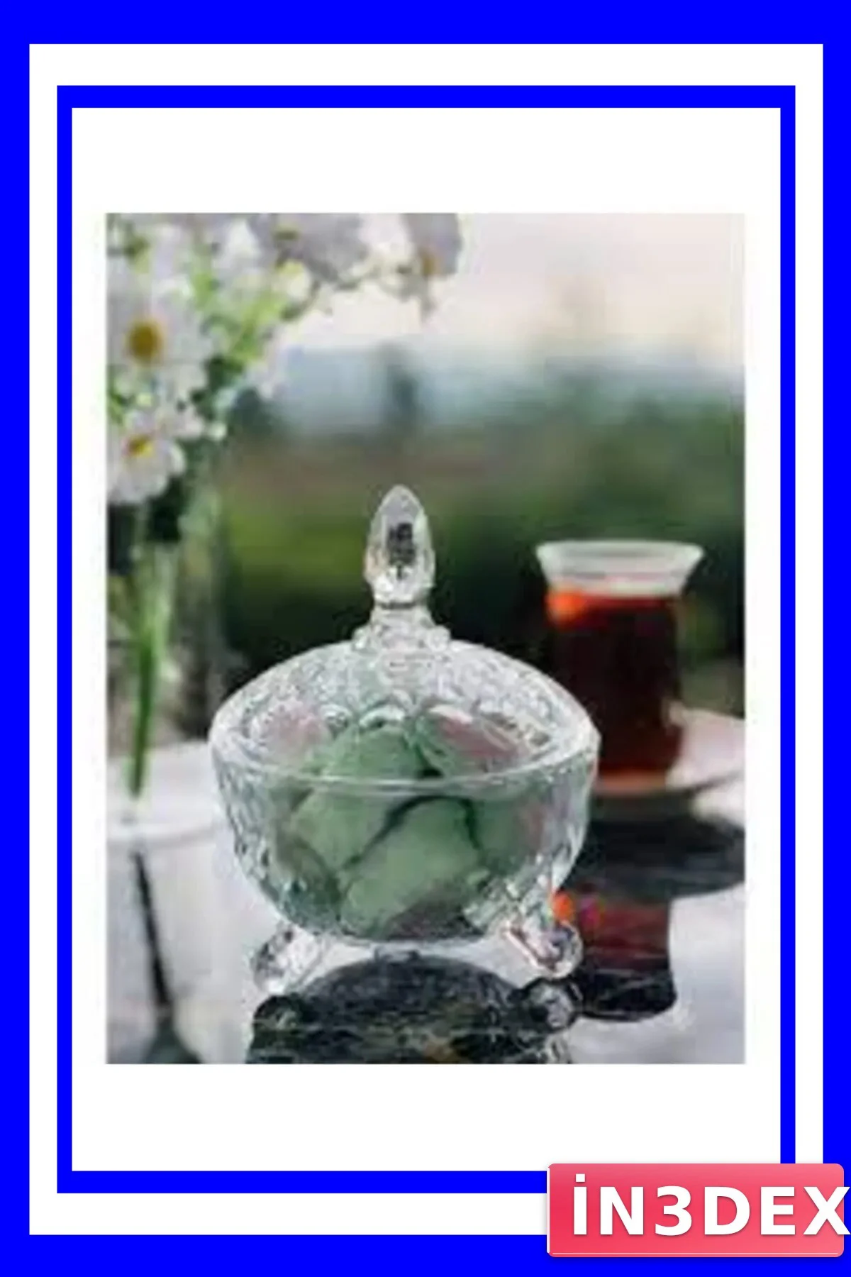 Kristal Şekerlik Desenli Ayaklı Royaleks-81196