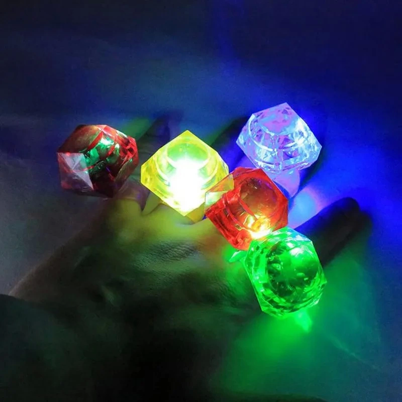 Kristal Tasarımlı Led Glow Işıklı 3 Modlu Kırmızı Yüzük 3.5 X 5 C