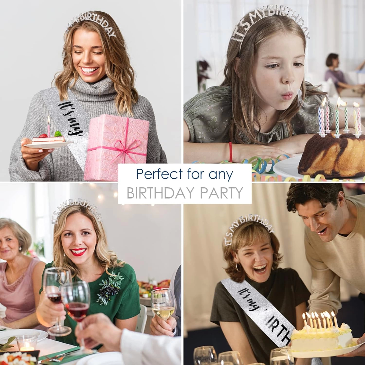 Kristal Taşlı Gümüş Renk İt39s My Birthday Yazılı Doğum Günü Part Kristal Taşlı Gümüş Renk İt39s My Birthday Yazılı Doğum Günü Part