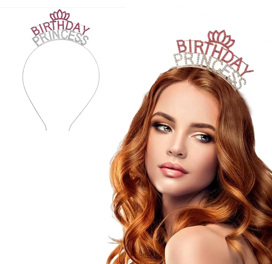 Kristal Taşlı Pembe Birthday Princess Yazılı Parti Tacı 19x11 cm Fiyatı, Yorumları ve Özellikleri
