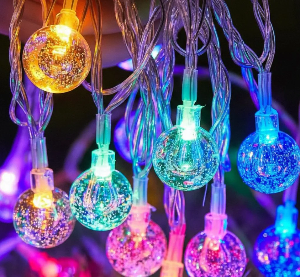 Kristal Top Gün Işığı Dekoratif Bahçe Aydınlatması 5 Metre 28 LED