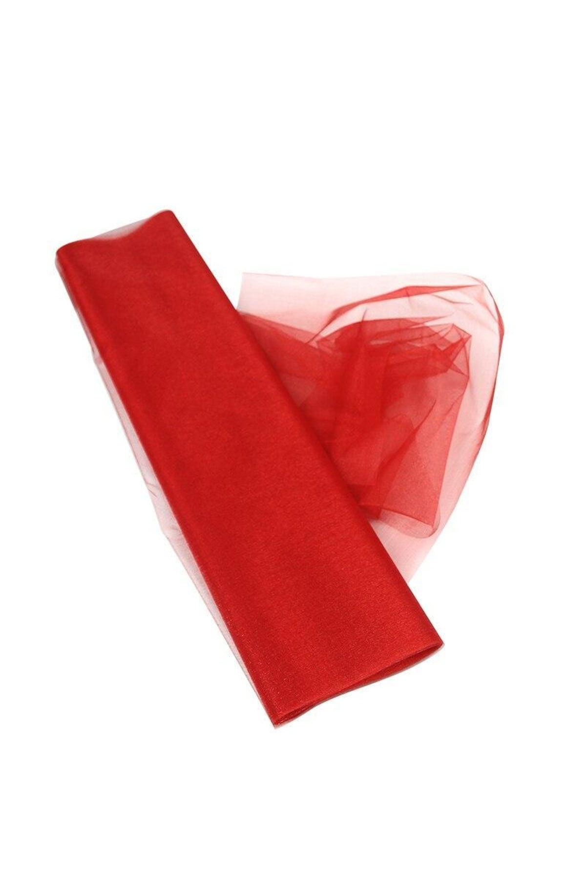 Tuhafiyecimiz Kristal Tül (En) 3 Metre X (Boy) 50 Metre Kirmizi