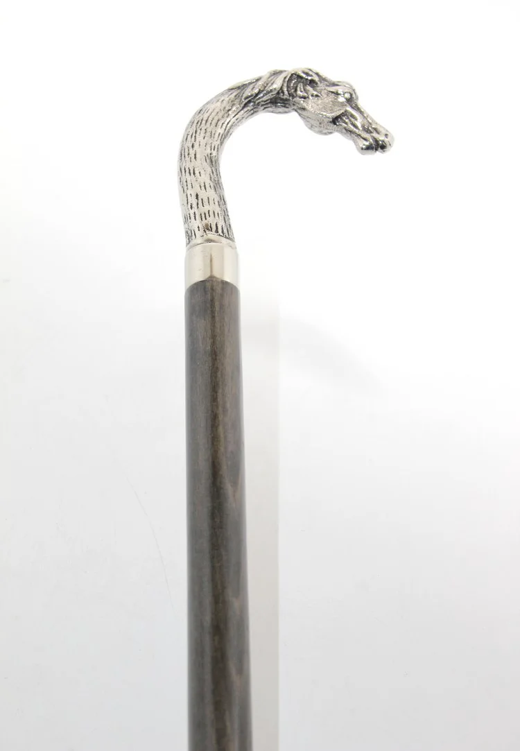 Krom At Figürlü Dekoratif Baston