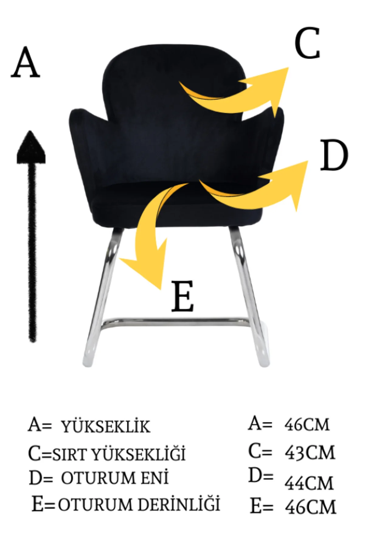 Krom Metal Ayaklı KELEBEK SANDALYE MİSAFİR KOLTUĞU BEKLEME KOLTUĞ