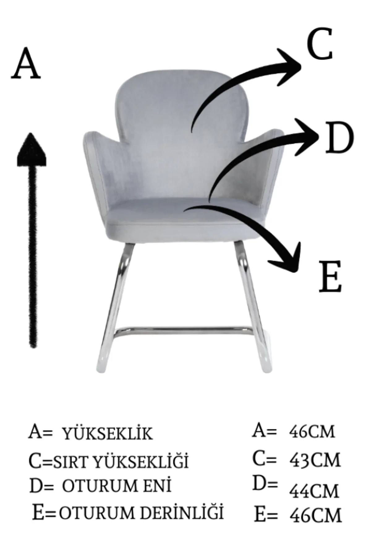 Krom Metal Ayaklı KELEBEK SANDALYE MİSAFİR KOLTUĞU BEKLEME KOLTUĞ