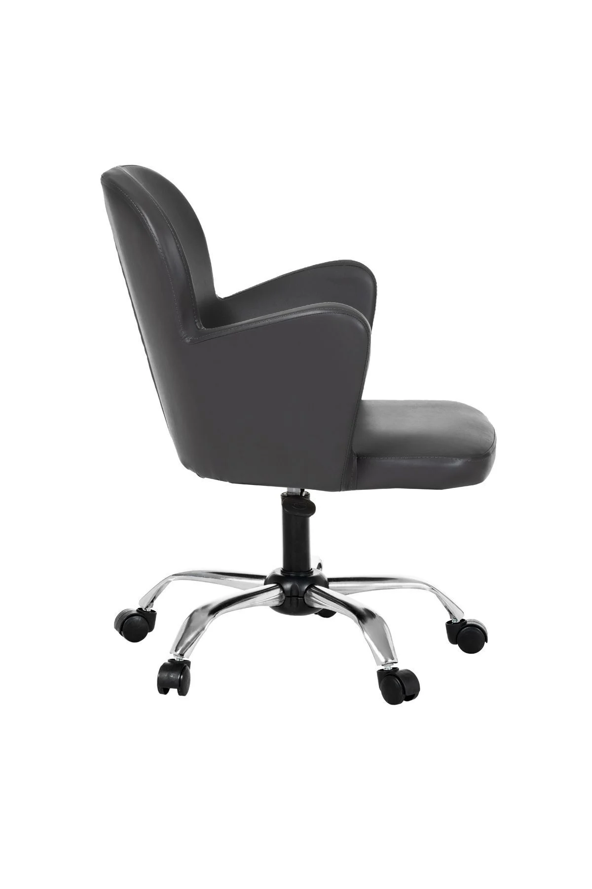 Krom Metal Ayaklı Ofis Çocuk Odası Çalışma Sandalyesi (ayarlanabi