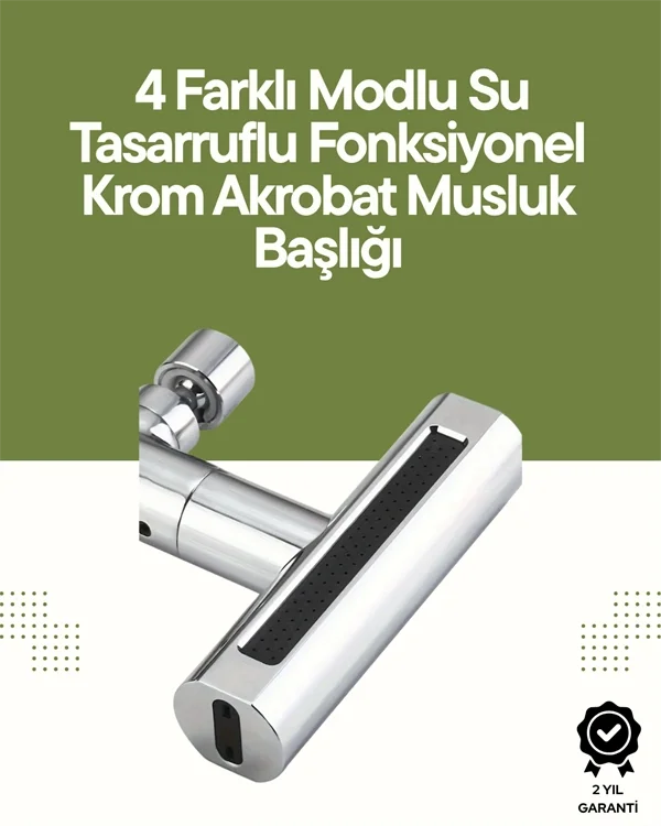 Krom Musluk Başlığı | 4'ü 1 Arada Su Çıkışı | Kolay Montajlı Fiyatı, Yorumları ve Özellikleri