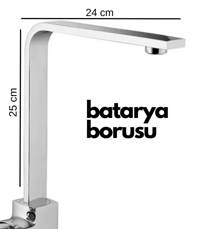 Krom Mutfak Evye Batarya İçin Köşeli Su Borusu Paslanmaz ve Eca Uyumlu 25x25 Fiyatı, Yorumları ve Özellikleri