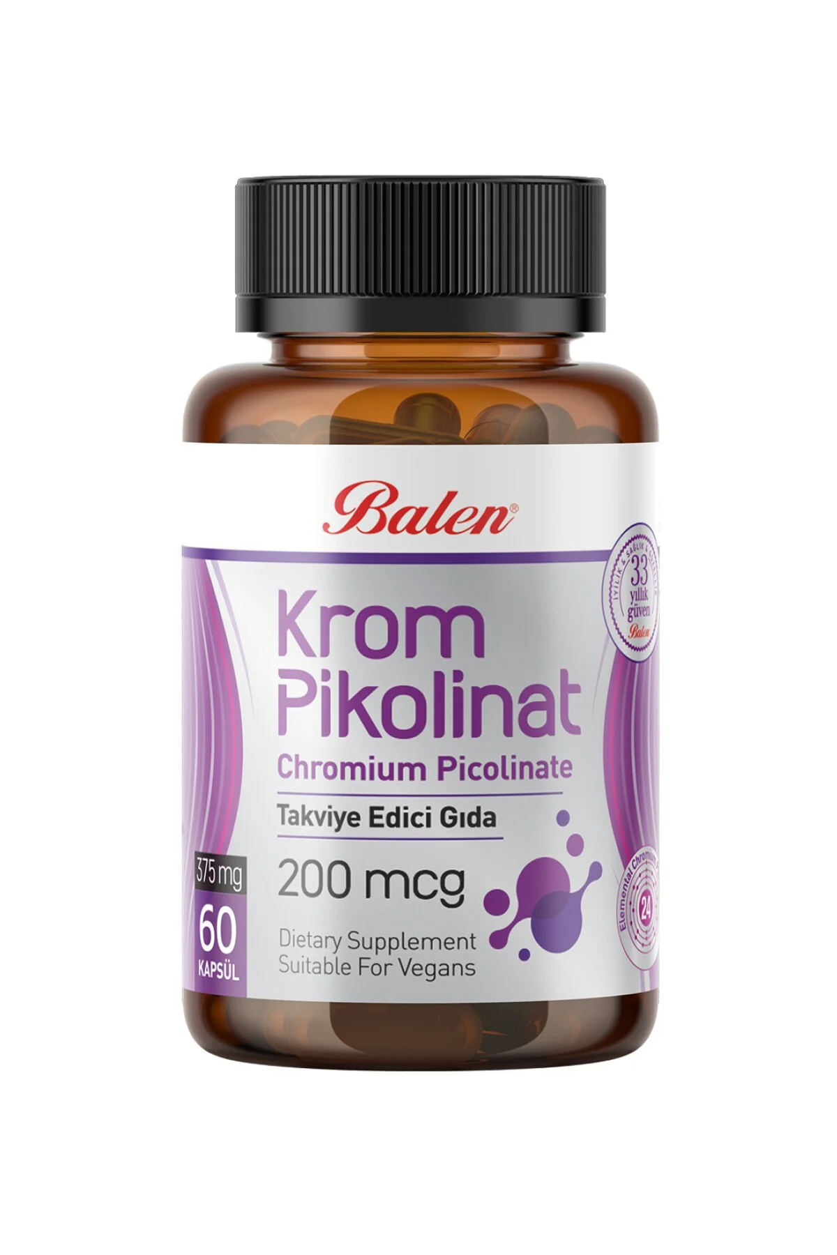 KROM PİKOLİNAT KAPSÜL 375 MG *60