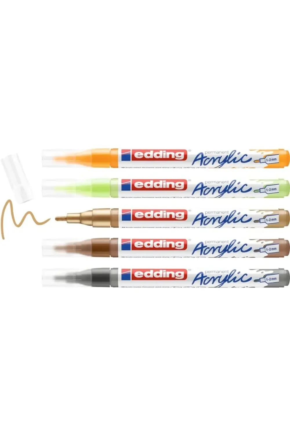 krorn 5300 Akrilik Markör 5'Li Set, Doğa Renkleri, 5 Akrilik Boya