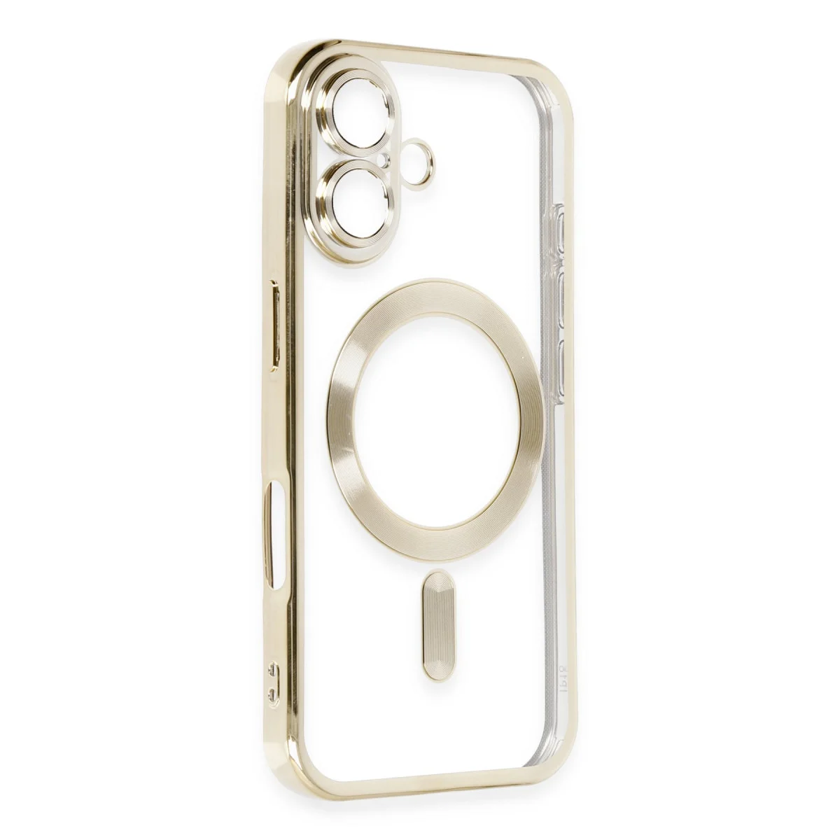 Kross Magneticsafe iPhone 16 Kılıf - Şeffaf Kamera Koruma ve MagSafe Uyumlu Altın