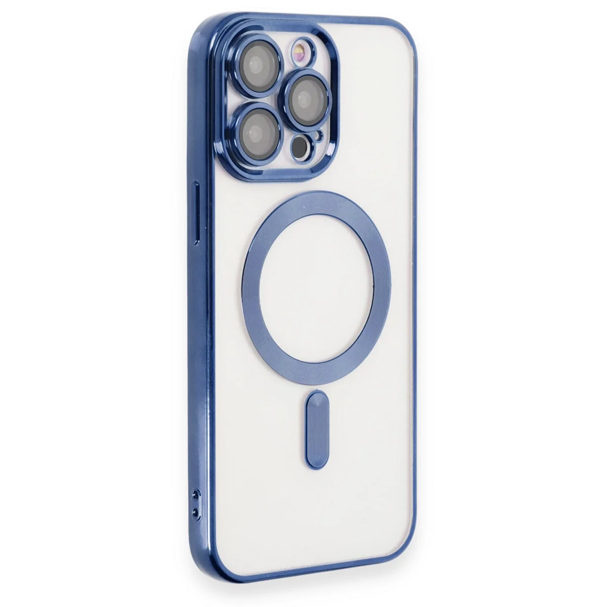Kross Magneticsafe iPhone 15 Pro Kılıf - Lacivert Kamera Koruması