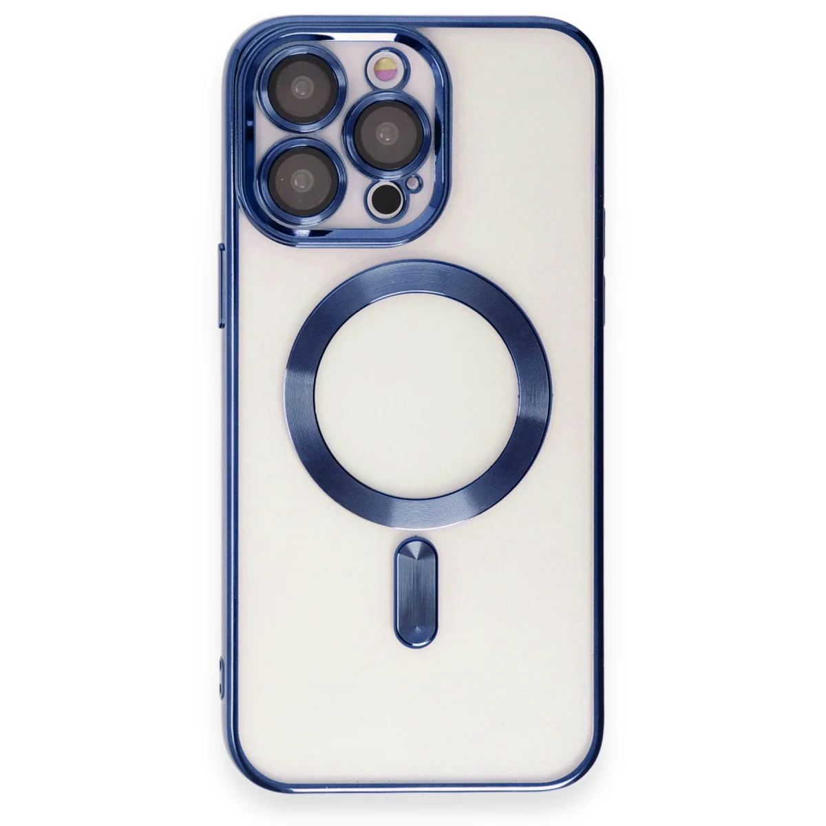 Kross Magneticsafe iPhone 15 Pro Kılıf - Lacivert Kamera Koruması